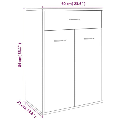 Scarpiera Grigio Sonoma 60x35x84 cm in Legno Multistrato - homemem39