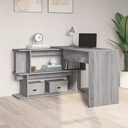 Scrivania Angolare Grigio Sonoma 200x50x76 cm Legno Multistrato - homemem39