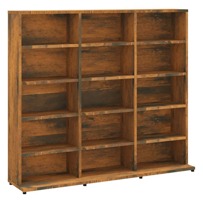 Mobile Porta CD Rovere Fumo 100x23x89,5 cm in Legno Multistrato | homemem39