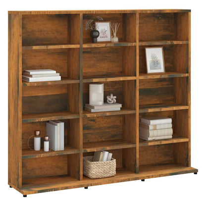 Mobile Porta CD Rovere Fumo 100x23x89,5 cm in Legno Multistrato | homemem39