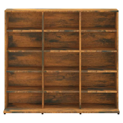 Mobile Porta CD Rovere Fumo 100x23x89,5 cm in Legno Multistrato | homemem39