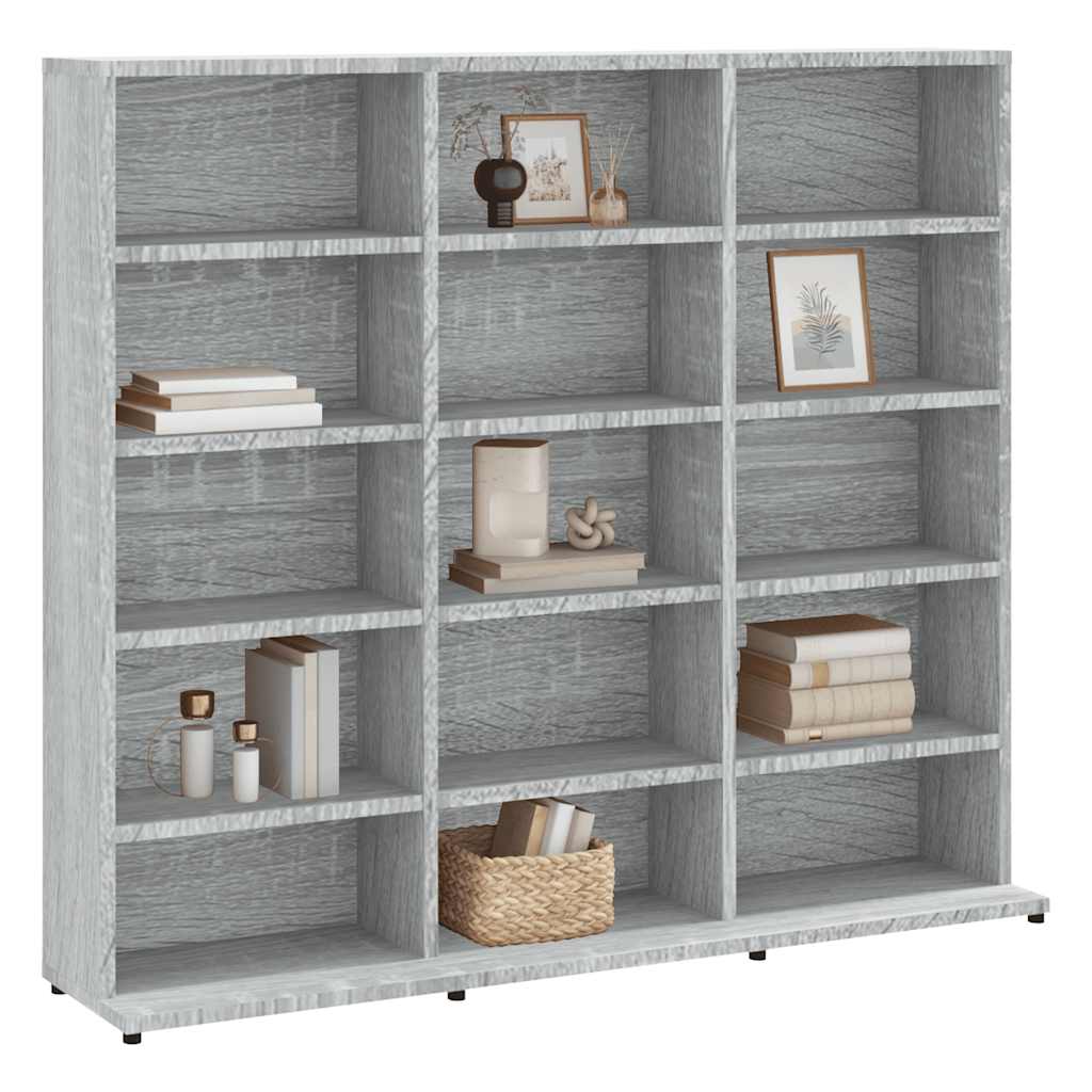 Mobile Porta CD Grigio Sonoma 100x23x89,5 cm Legno Multistrato