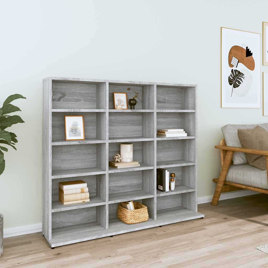 Mobile Porta CD Grigio Sonoma 100x23x89,5 cm Legno Multistrato - homemem39