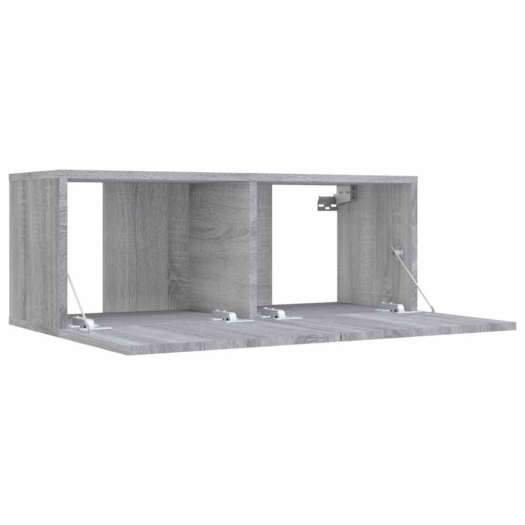 Mobile TV Grigio Sonoma 80x30x30 cm Legno Multistrato - homemem39