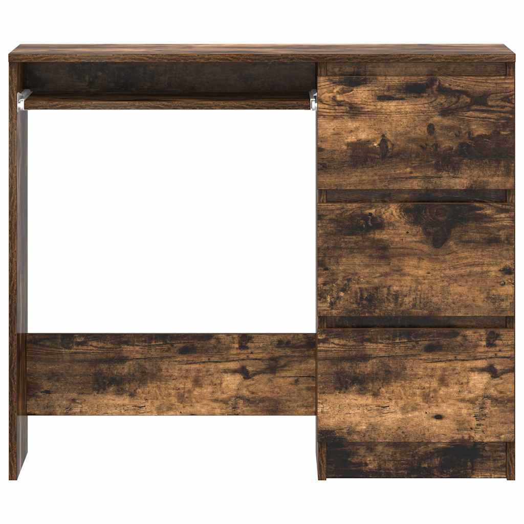 Scrivania Rovere Fumo 90x45x76 cm in Legno Multistrato - homemem39