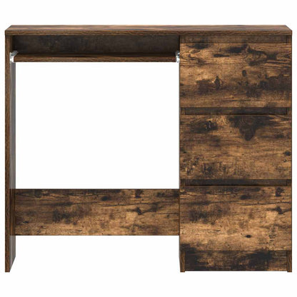 Scrivania Rovere Fumo 90x45x76 cm in Legno Multistrato - homemem39