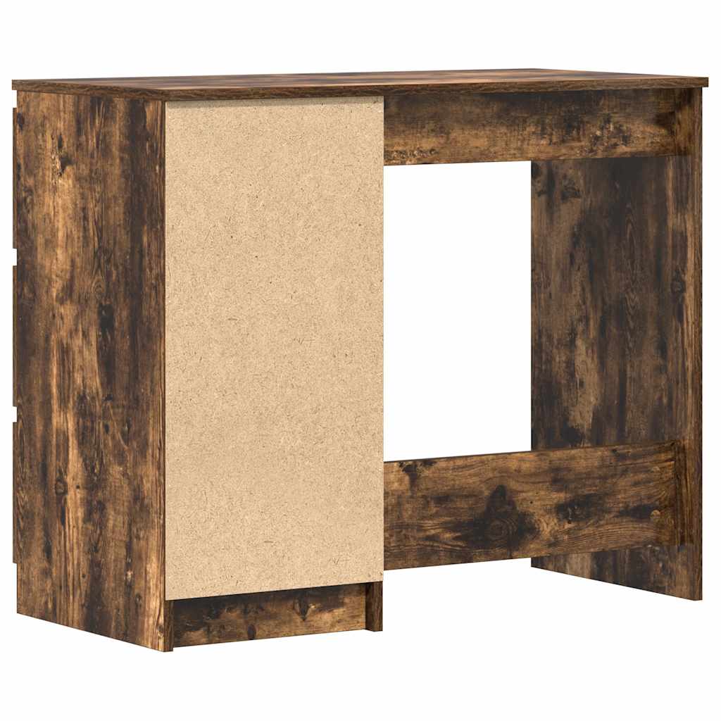 Scrivania Rovere Fumo 90x45x76 cm in Legno Multistrato - homemem39
