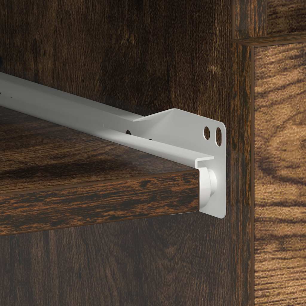 Scrivania Rovere Fumo 90x45x76 cm in Legno Multistrato - homemem39