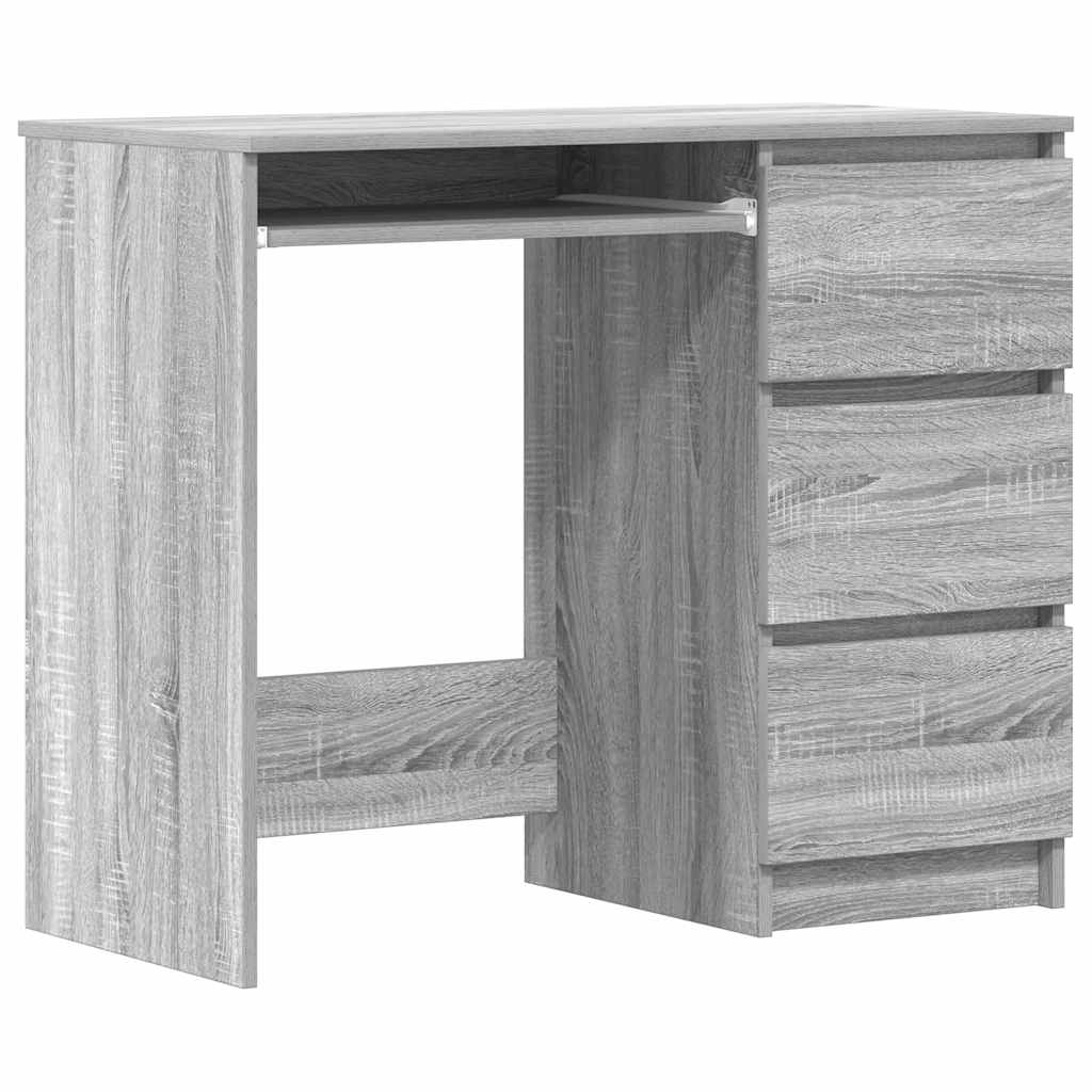 Scrivania Grigio Sonoma 90x45x76 cm in Legno Multistrato - homemem39