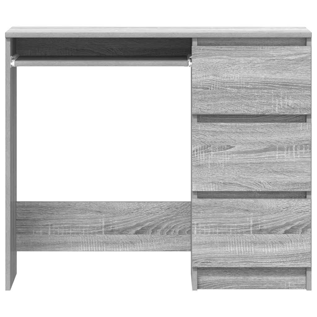 Scrivania Grigio Sonoma 90x45x76 cm in Legno Multistrato - homemem39