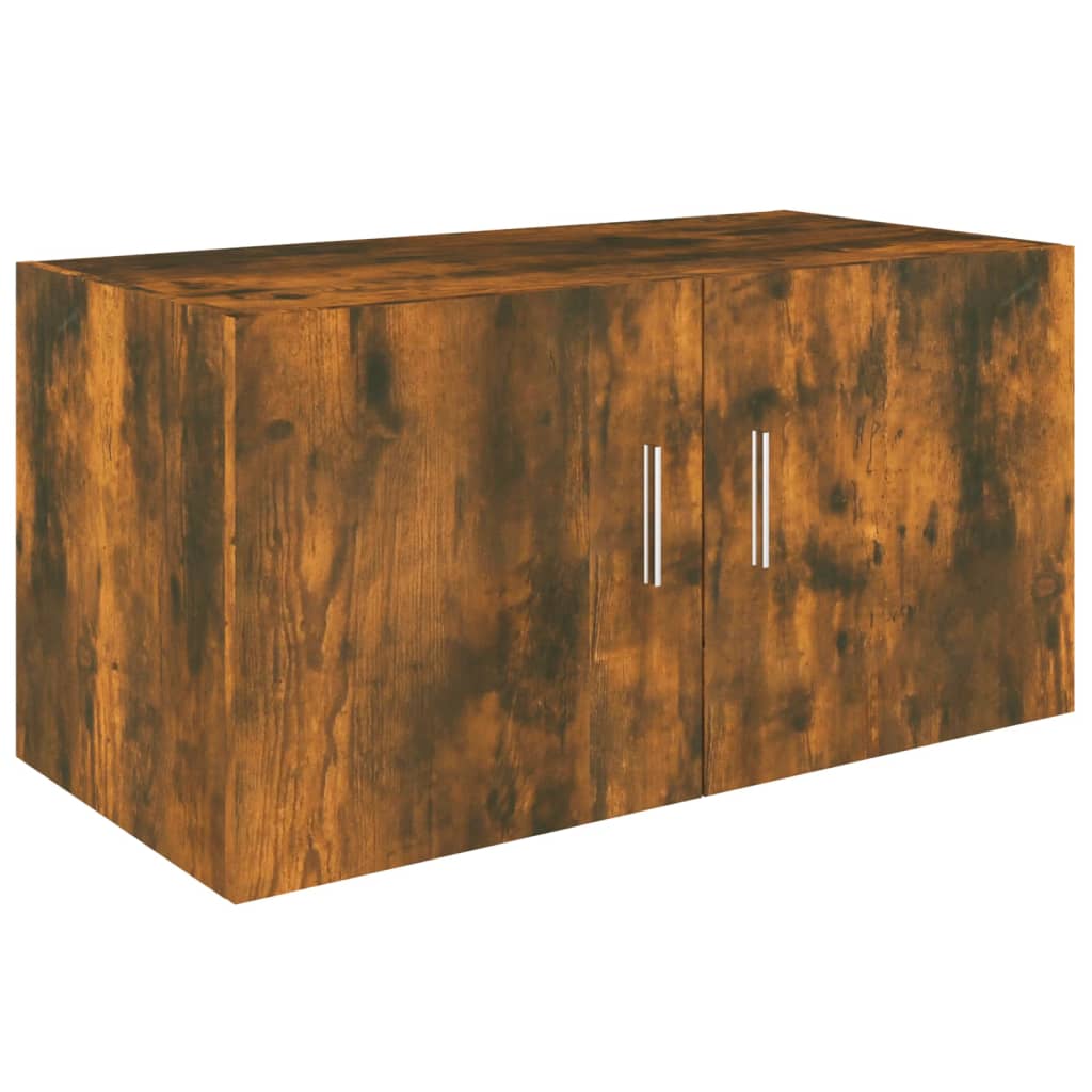 Armadietto da Parete Rovere Fumo 80x39x40 cm Legno Multistrato | homemem39
