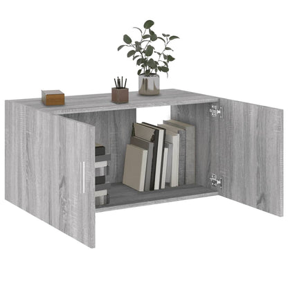 Armadietto da Parete Grigio Sonoma 80x39x40cm Legno Multistrato