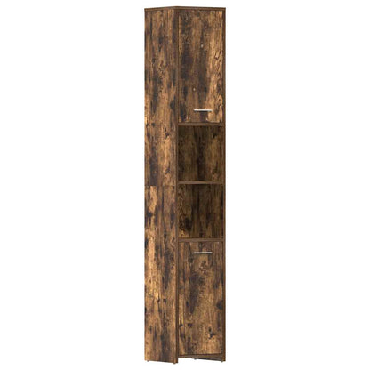 Armadietto Bagno Rovere Fumo 30x30x183,5cm Legno tecnico | homemem39