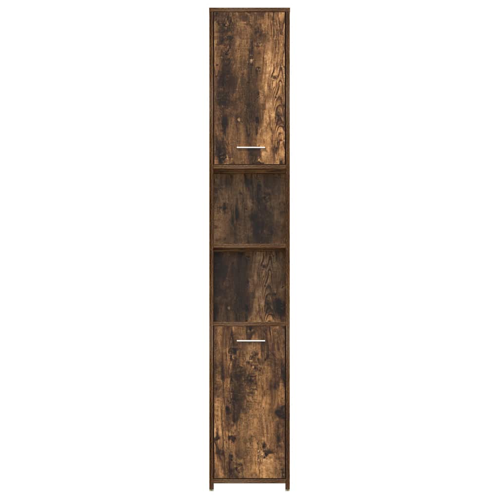 Armadietto Bagno Rovere Fumo 30x30x183,5cm Legno tecnico | homemem39