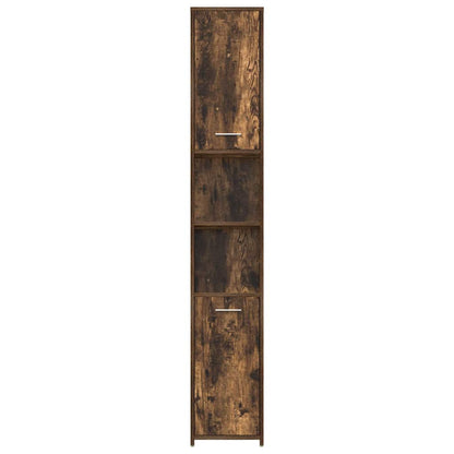 Armadietto Bagno Rovere Fumo 30x30x183,5cm Legno tecnico