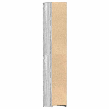 Armadietto Bagno Grigio Sonoma 30x30x183,5 cm Legno tecnico | homemem39