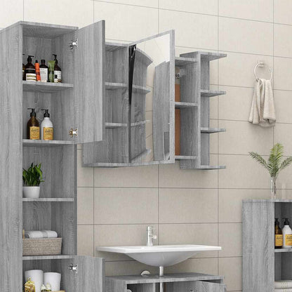 Mobile da Bagno Grigio Sonoma 80x20,5x64cm in Legno Multistrato