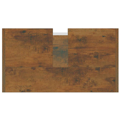 Armadietto Bagno Rovere Fumo 60x33x60 cm in Legno Multistrato