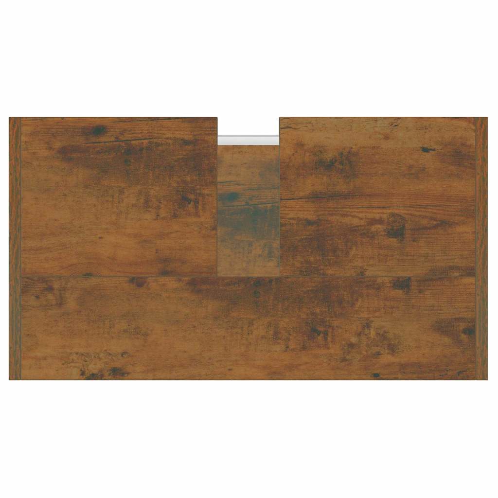 Armadietto Bagno Rovere Fumo 60x33x60 cm in Legno Multistrato
