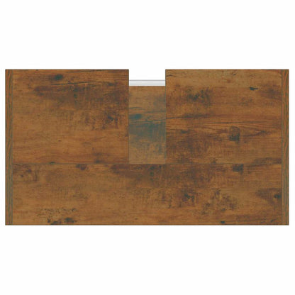 Armadietto Bagno Rovere Fumo 60x33x60 cm in Legno Multistrato