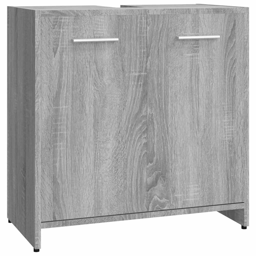 Armadietto Bagno Grigio Sonoma 60x33x60 cm in Legno Multistrato | homemem39