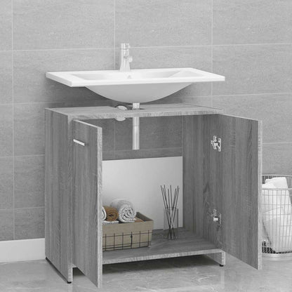 Armadietto Bagno Grigio Sonoma 60x33x60 cm in Legno Multistrato | homemem39