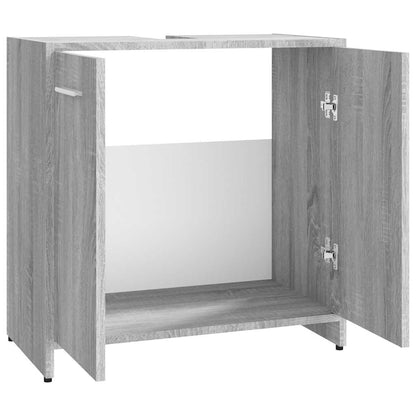 Armadietto Bagno Grigio Sonoma 60x33x60 cm in Legno Multistrato | homemem39