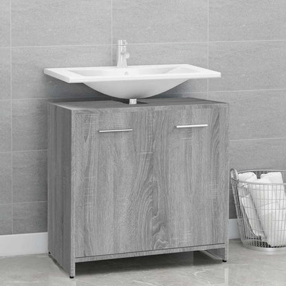 Armadietto Bagno Grigio Sonoma 60x33x60 cm in Legno Multistrato | homemem39