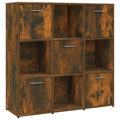 Libreria Rovere Fumo 90x30x90 cm in Legno Multistrato | homemem39