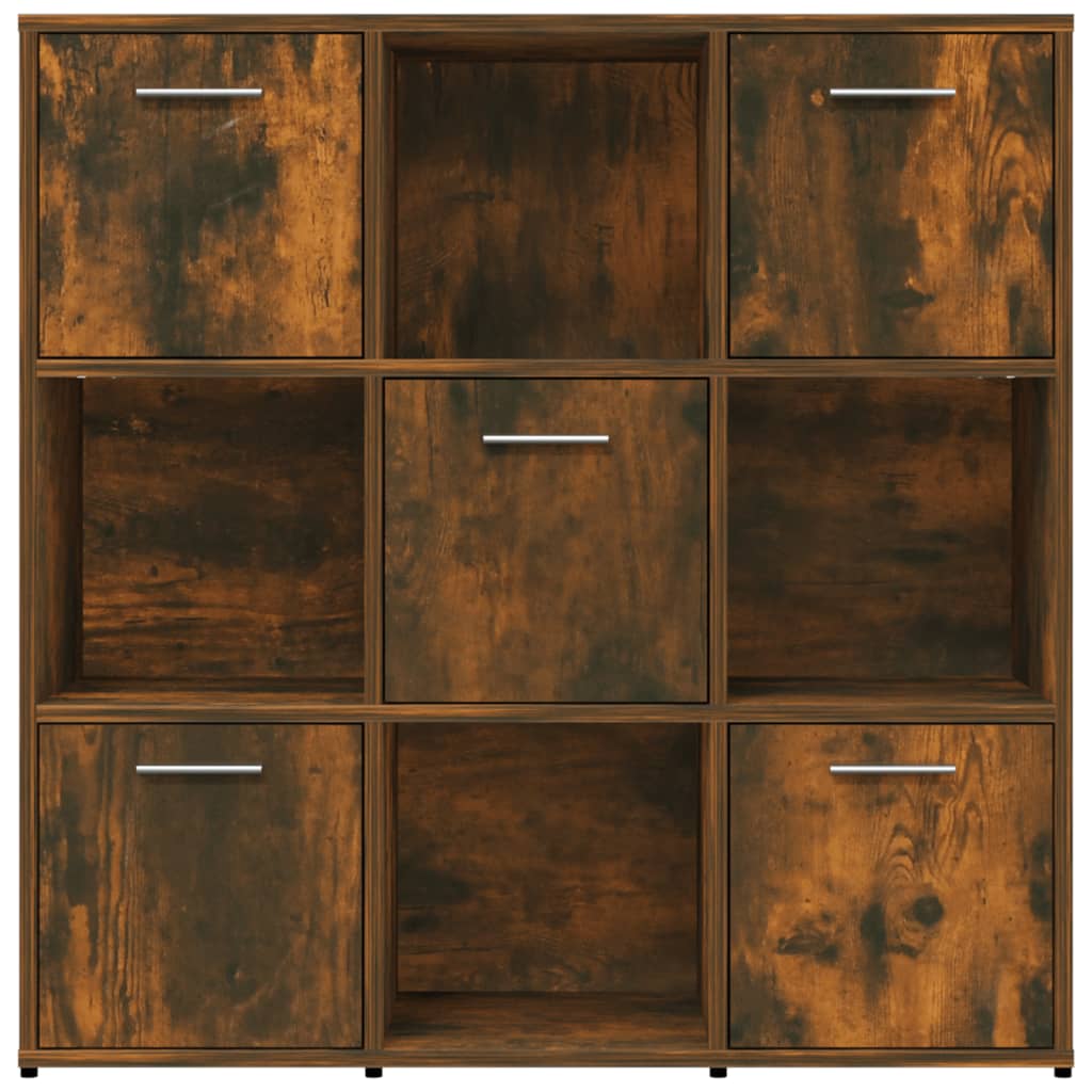 Libreria Rovere Fumo 90x30x90 cm in Legno Multistrato | homemem39