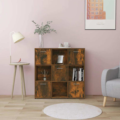 Libreria Rovere Fumo 90x30x90 cm in Legno Multistrato
