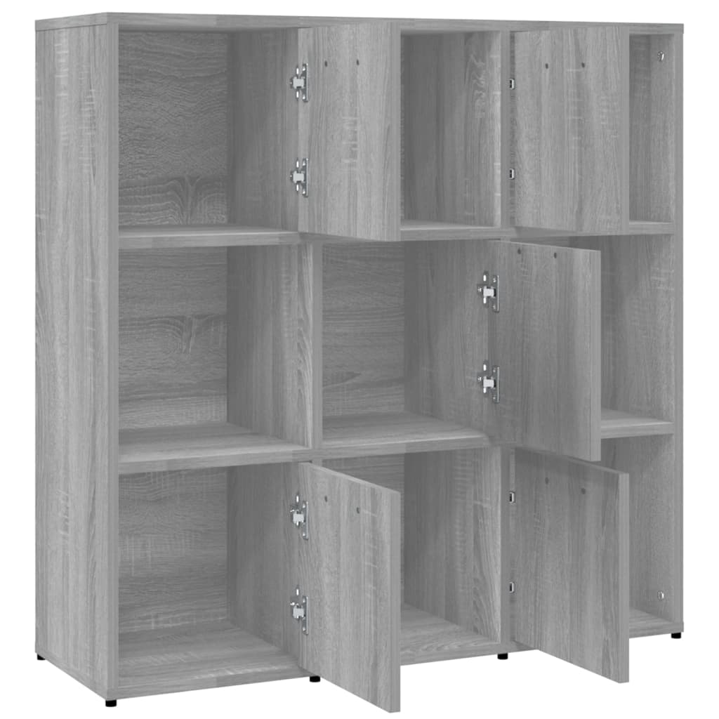 Libreria Grigio Sonoma 90x30x90 cm in Legno Multistrato | homemem39