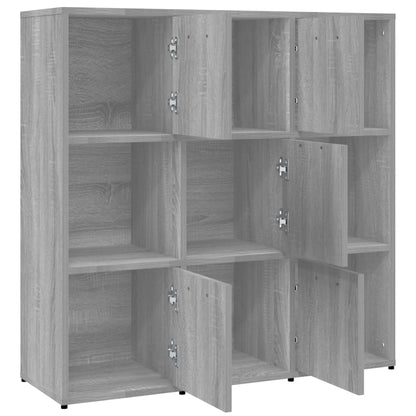 Libreria Grigio Sonoma 90x30x90 cm in Legno Multistrato | homemem39