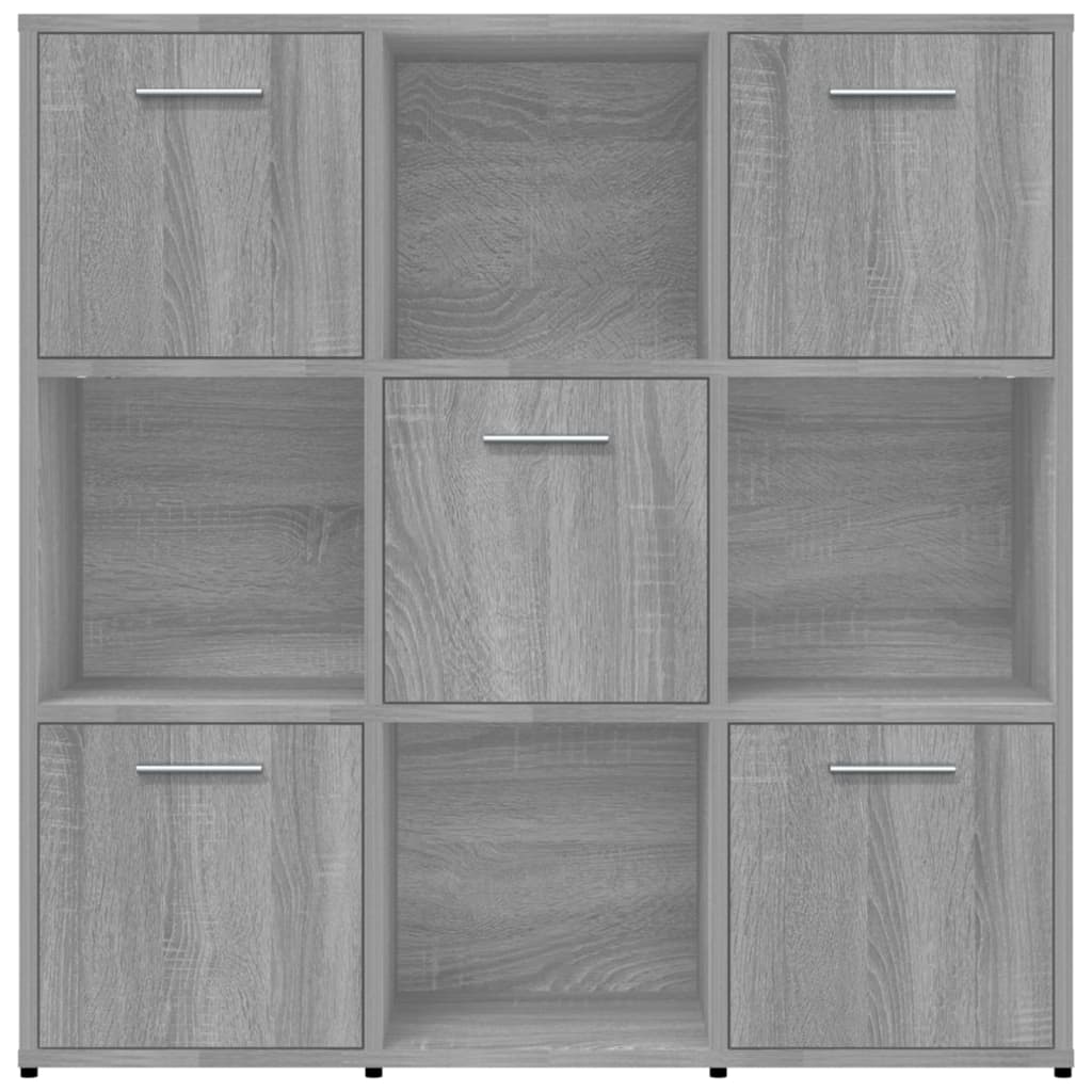 Libreria Grigio Sonoma 90x30x90 cm in Legno Multistrato | homemem39