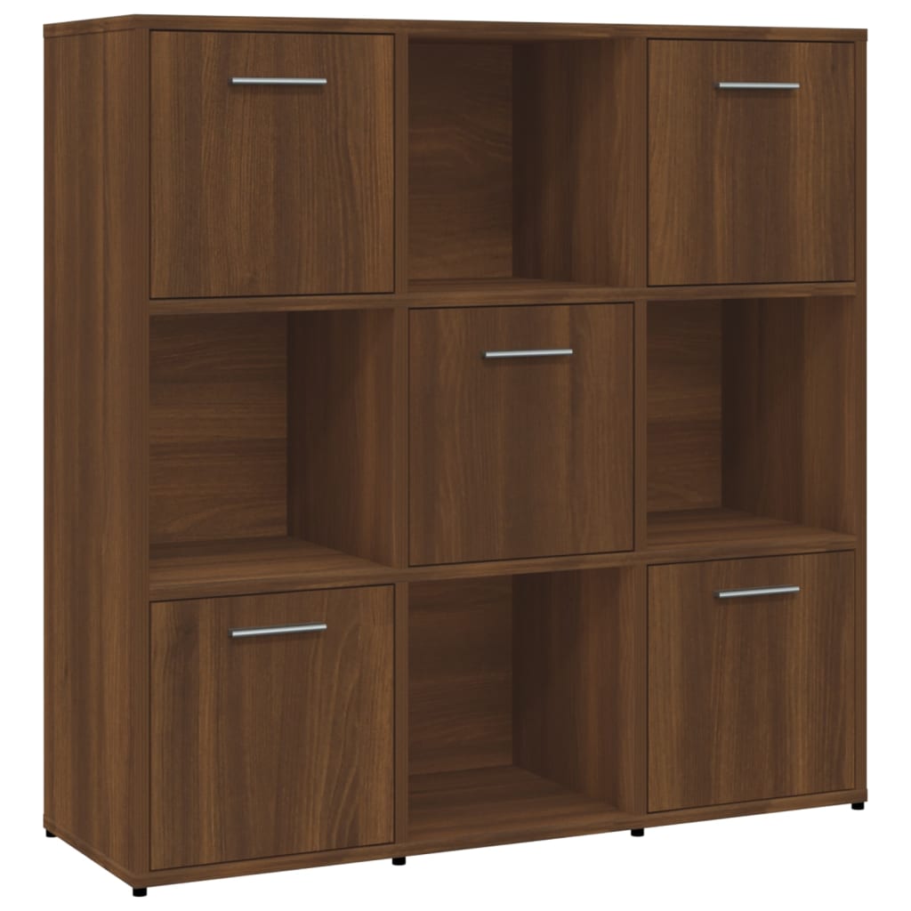 Libreria Rovere Marrone 90x30x90 cm in Legno Multistrato