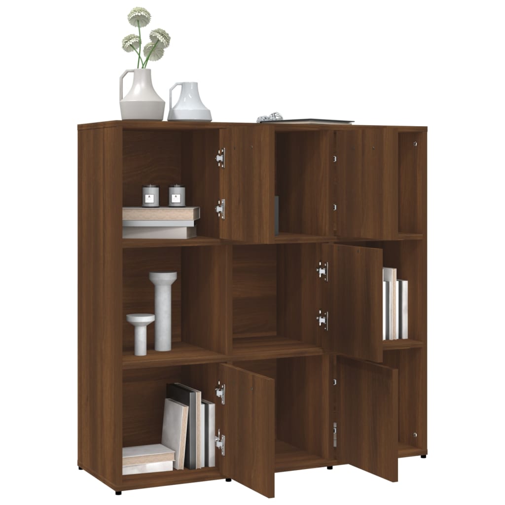 Libreria Rovere Marrone 90x30x90 cm in Legno Multistrato