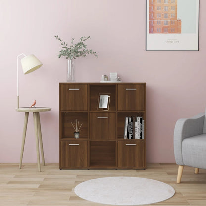 Libreria Rovere Marrone 90x30x90 cm in Legno Multistrato