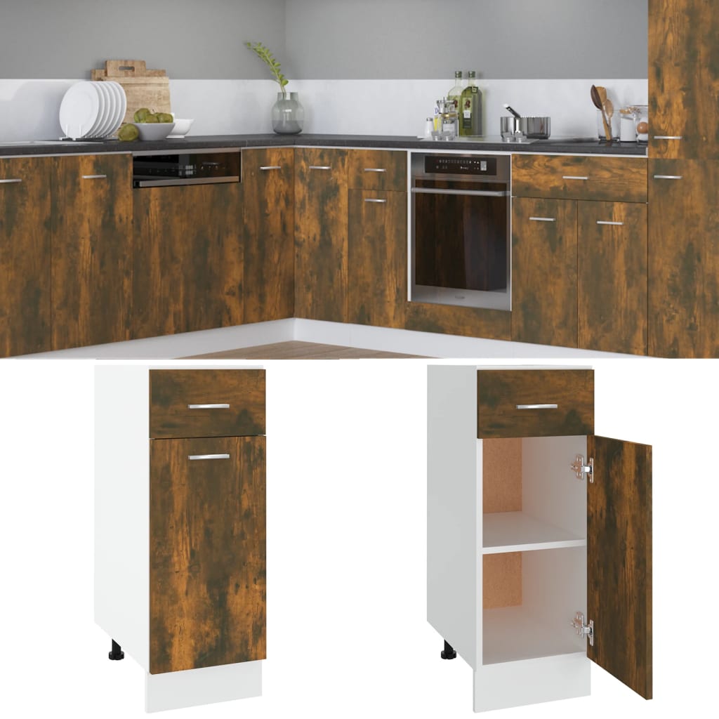 Mobile con Cassetto “Lyon” Rovere Fumo 30x46x81,5 cm