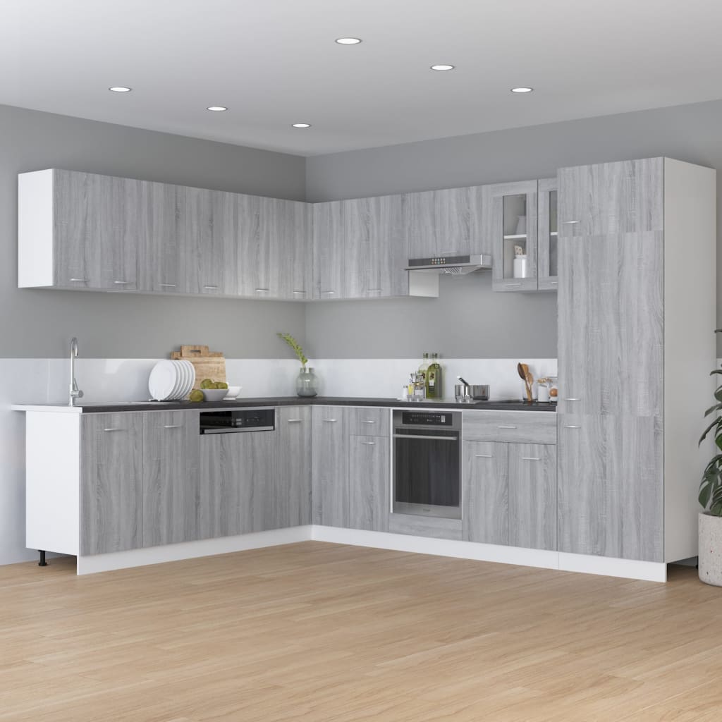 Mobile con Cassetto “Lyon” Grigio Sonoma 30x46x81,5 | homemem39