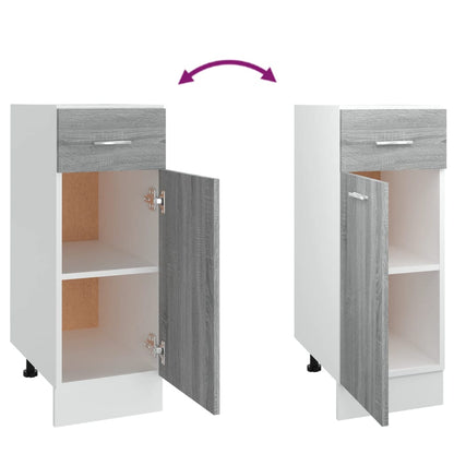 Mobile con Cassetto “Lyon” Grigio Sonoma 30x46x81,5 | homemem39
