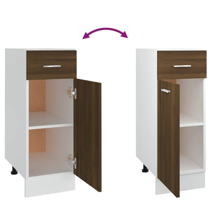 Mobile con Cassetto “Lyon” Rovere Marrone 30x46x81,5 - homemem39