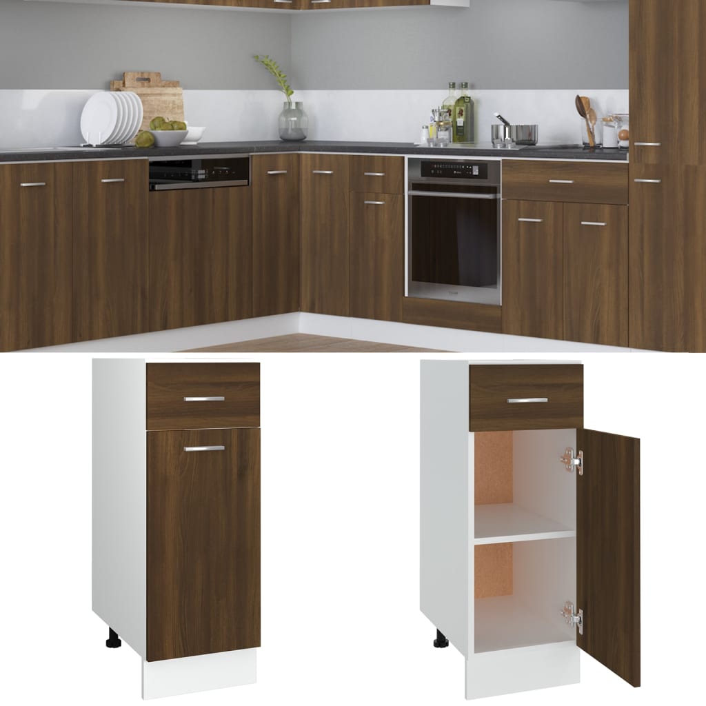 Mobile con Cassetto “Lyon” Rovere Marrone 30x46x81,5
