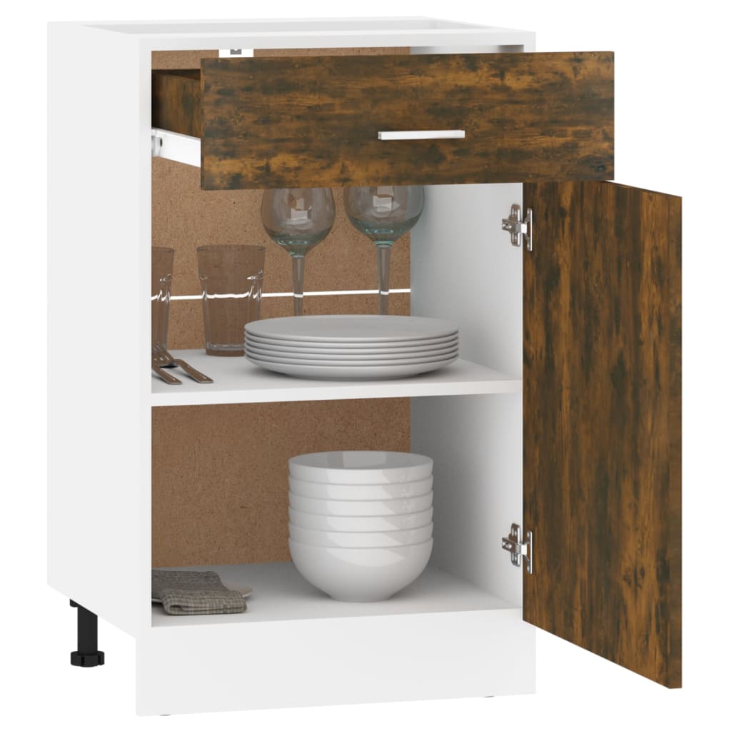 Mobile con Cassetto “Lyon” Rovere Fumo 50x46x81,5 cm
