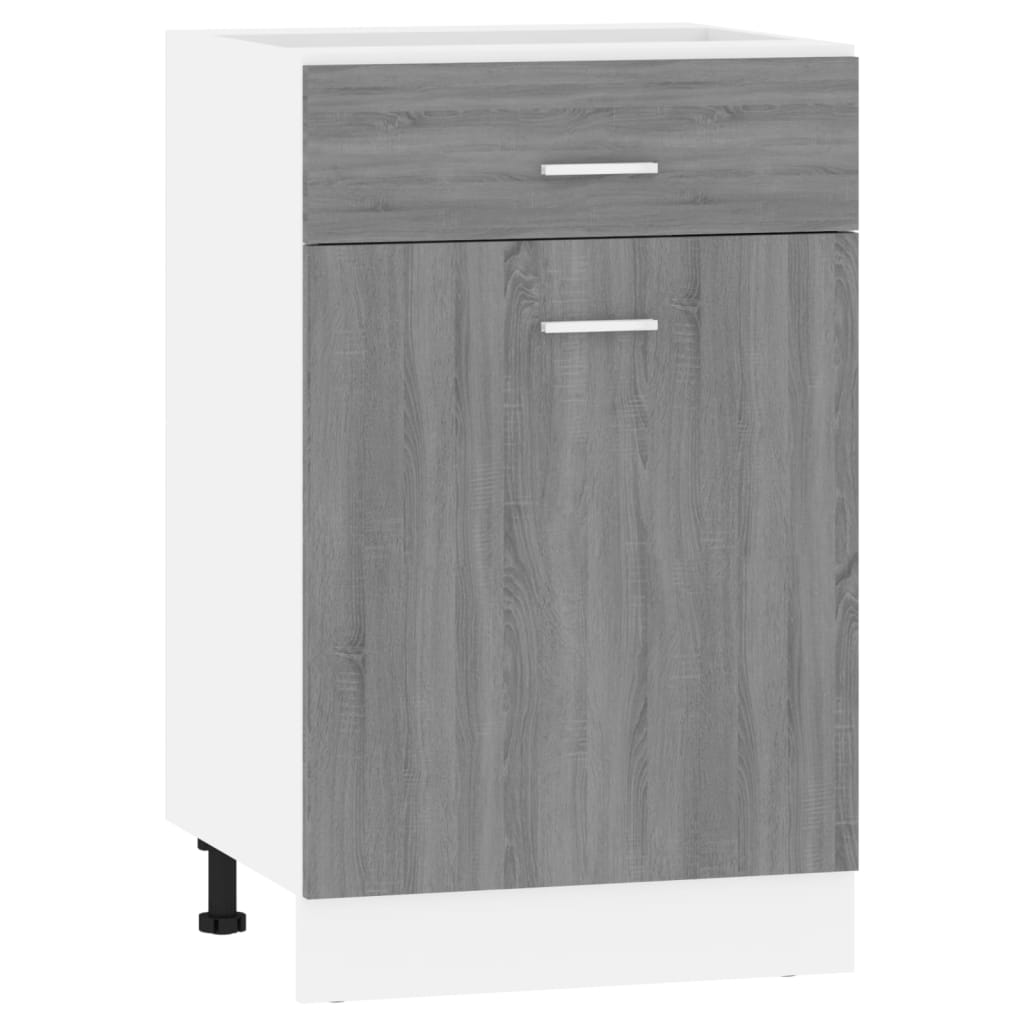 Mobile con Cassetto “Lyon” Grigio Sonoma 50x46x81,5