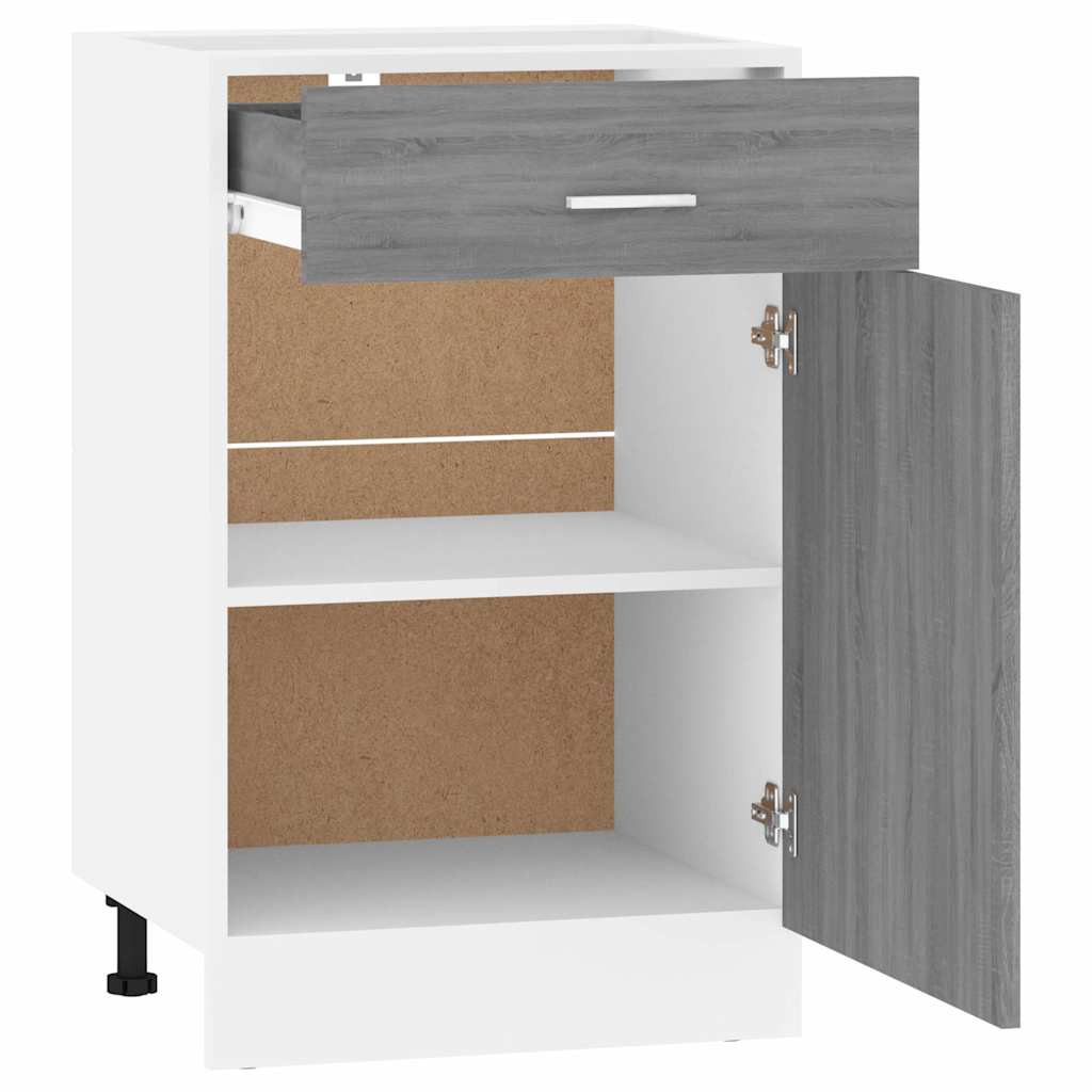 Mobile con Cassetto “Lyon” Grigio Sonoma 50x46x81,5