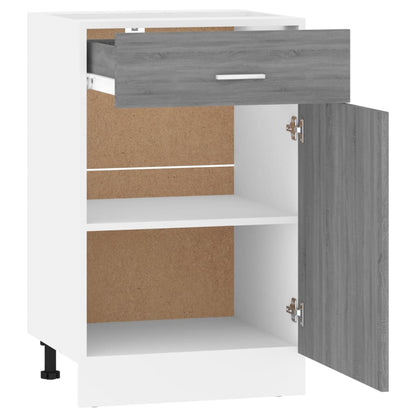 Mobile con Cassetto “Lyon” Grigio Sonoma 50x46x81,5