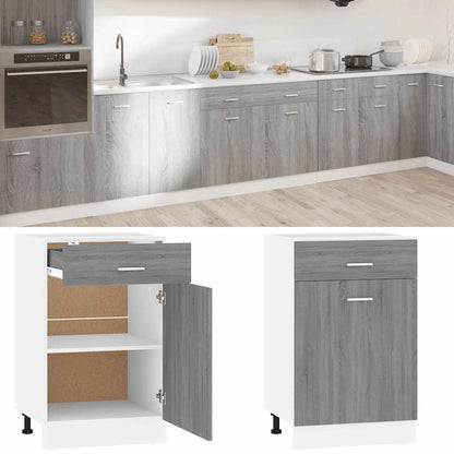 Mobile con Cassetto “Lyon” Grigio Sonoma 50x46x81,5