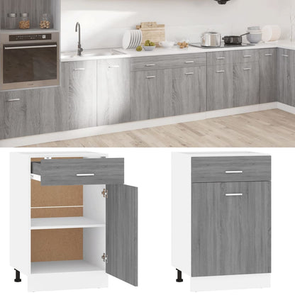 Mobile con Cassetto “Lyon” Grigio Sonoma 50x46x81,5