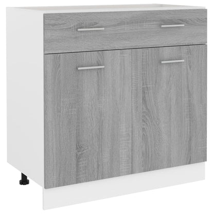 Mobile con Cassetto “Lyon” Grigio Sonoma 80x46x81,5