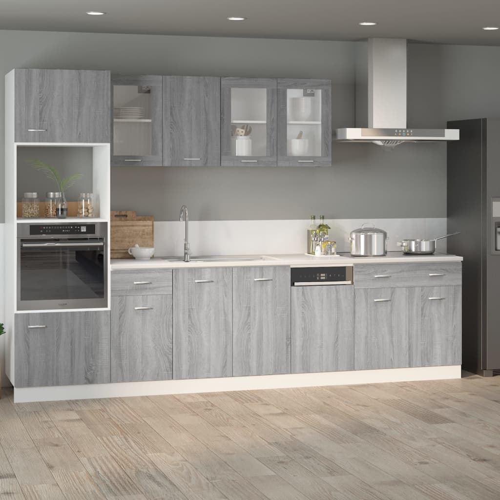 Mobile con Cassetto “Lyon” Grigio Sonoma 80x46x81,5